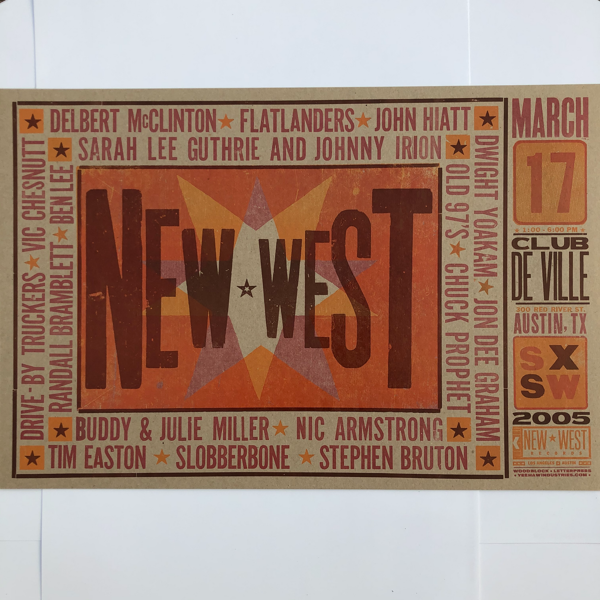 New West Records SXSW 2005 Club DeVille Poster
