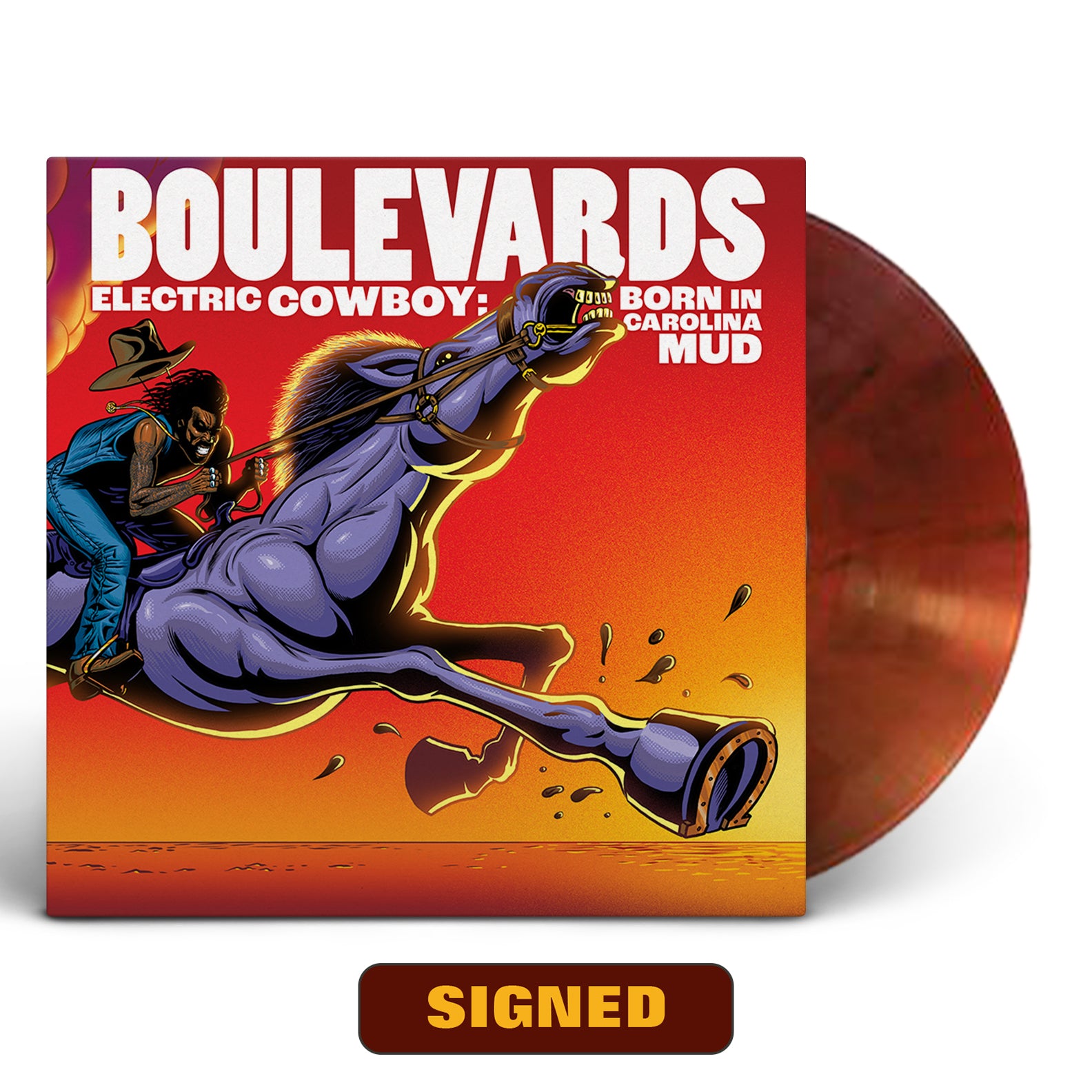 Boulevards - Electric Cowboy: Born In Carolina Mud [SIGNED Carolina Mud Color Vinyl]